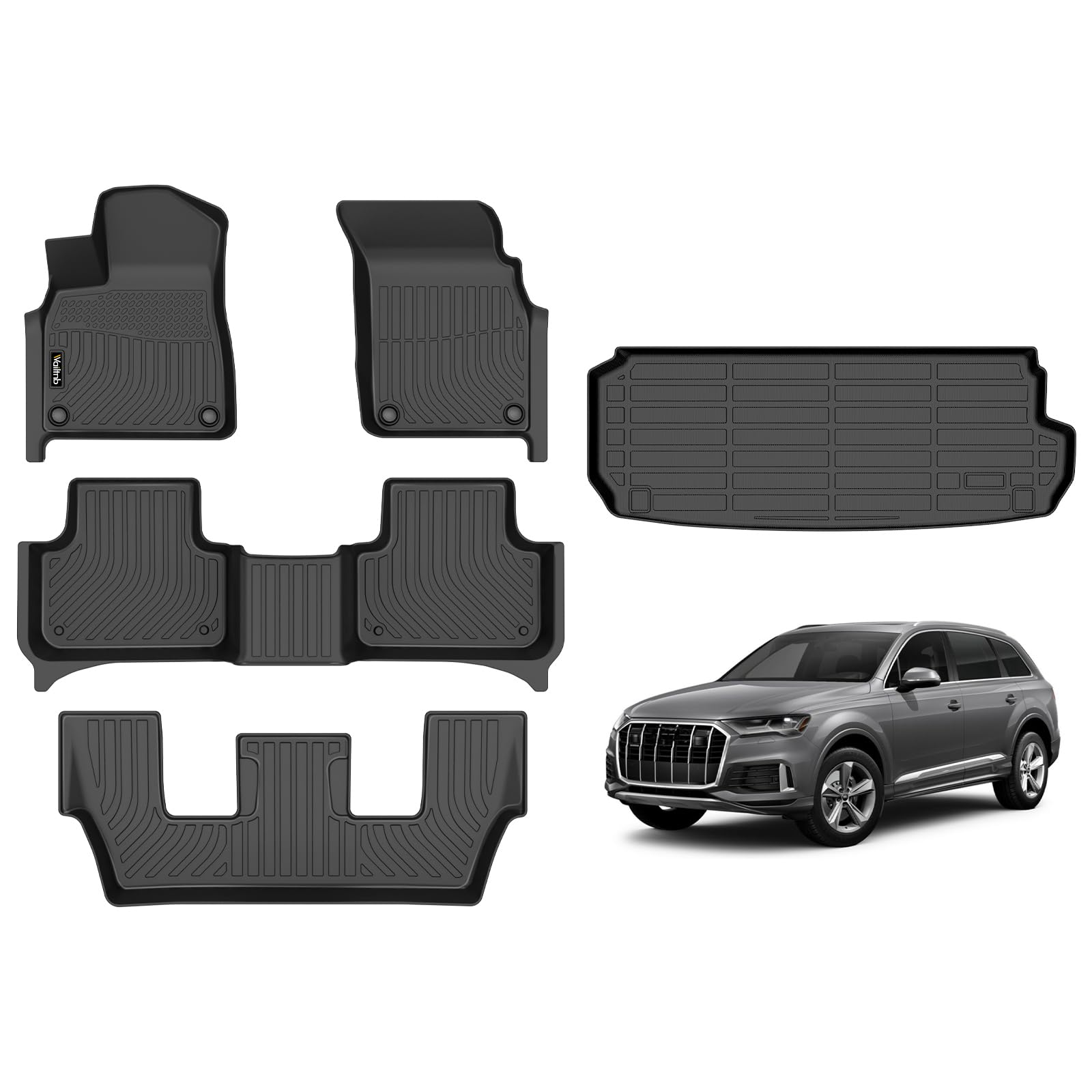 Floor Mats &amp; Cargo Liner Fit for Audi Q7 / SQ7 2017-2025 2026