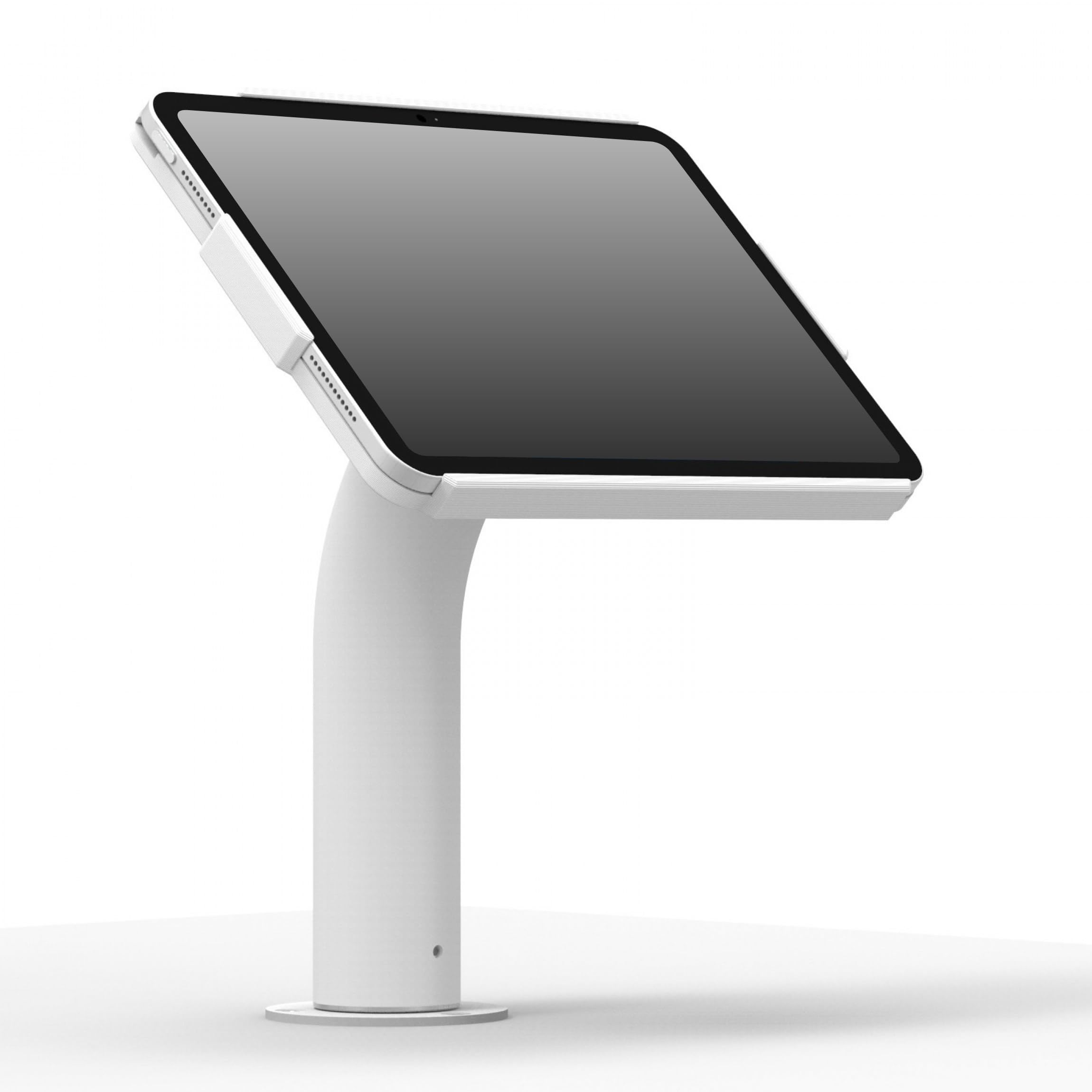 VidaMount White Open Enclosure and Fixed Surface Mount [Bundle] Compatible with Amazon Fire HD 8