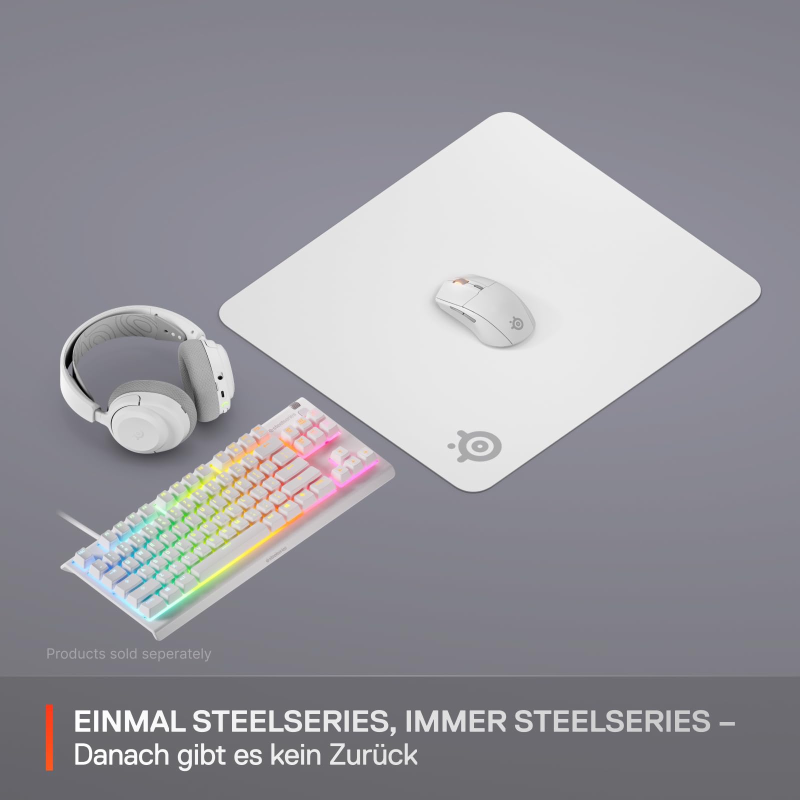 SteelSeries QcK Mauspad (Groß) – Weiß – Anti-Rutsch-Gummierung auf der Unterseite – Bestes Tracking – Optimiert für Gaming-Sensoren – 450 mm x 400 mm – FPS, MOBAs, RTS, MMO