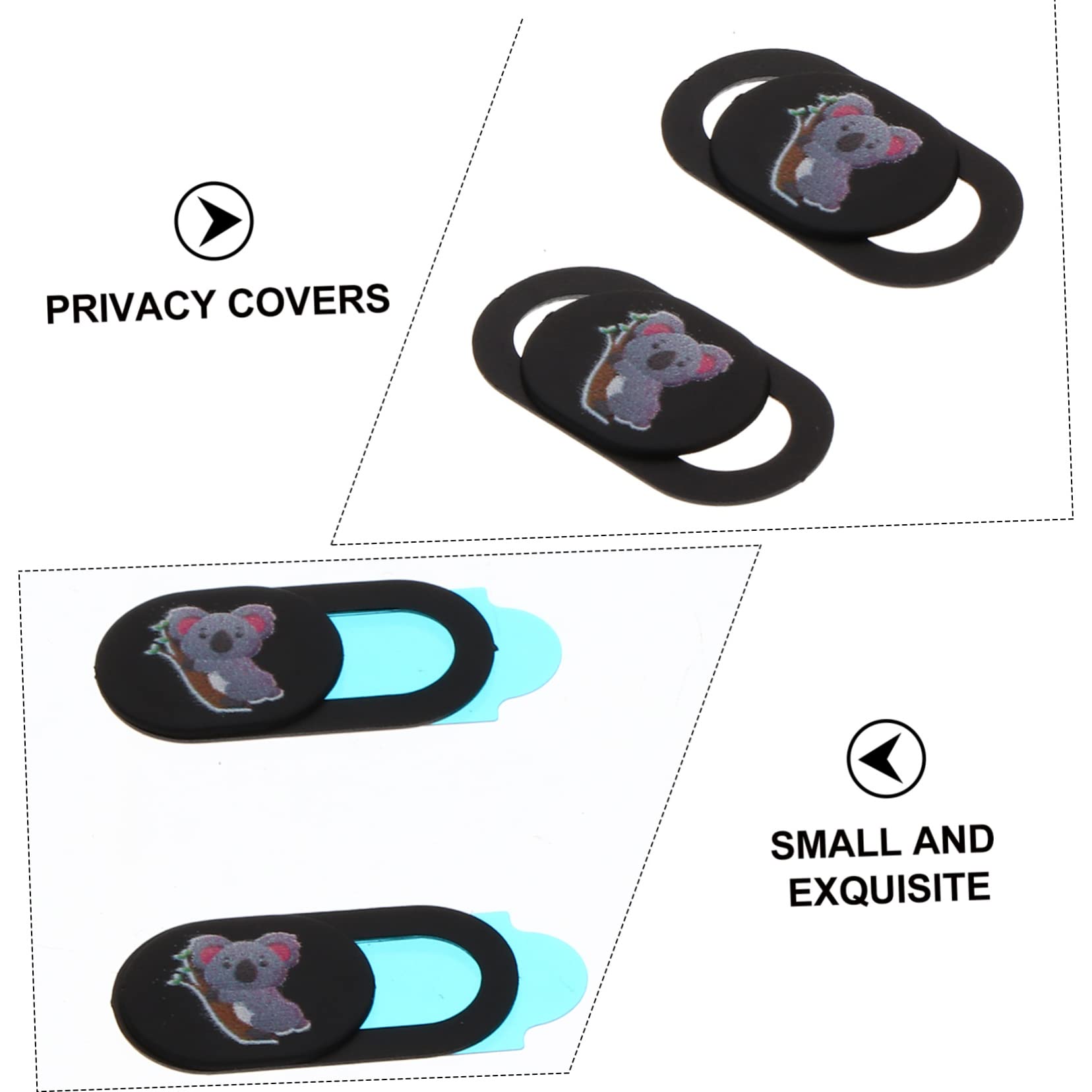 SHINEOFI 3pezzi Copertura per Webcam Copertura Scorrevole per Privacy Blocco per Fotocamera per Laptop Design Koala Facile da Installare e Usare