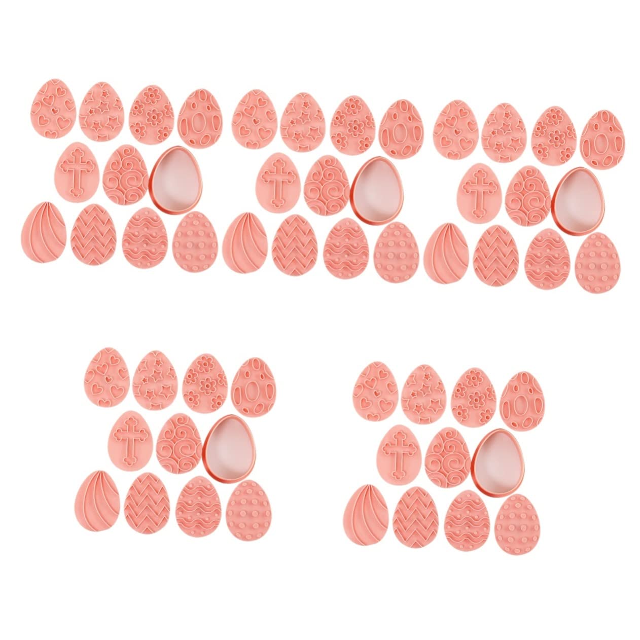 YARNOW 50piezas Cortadores De Galletas De Pascua Forma De Huevo Para Repostería y Diy Molde De Resistente Para Galletas Infantiles y Manualidades De Cocina