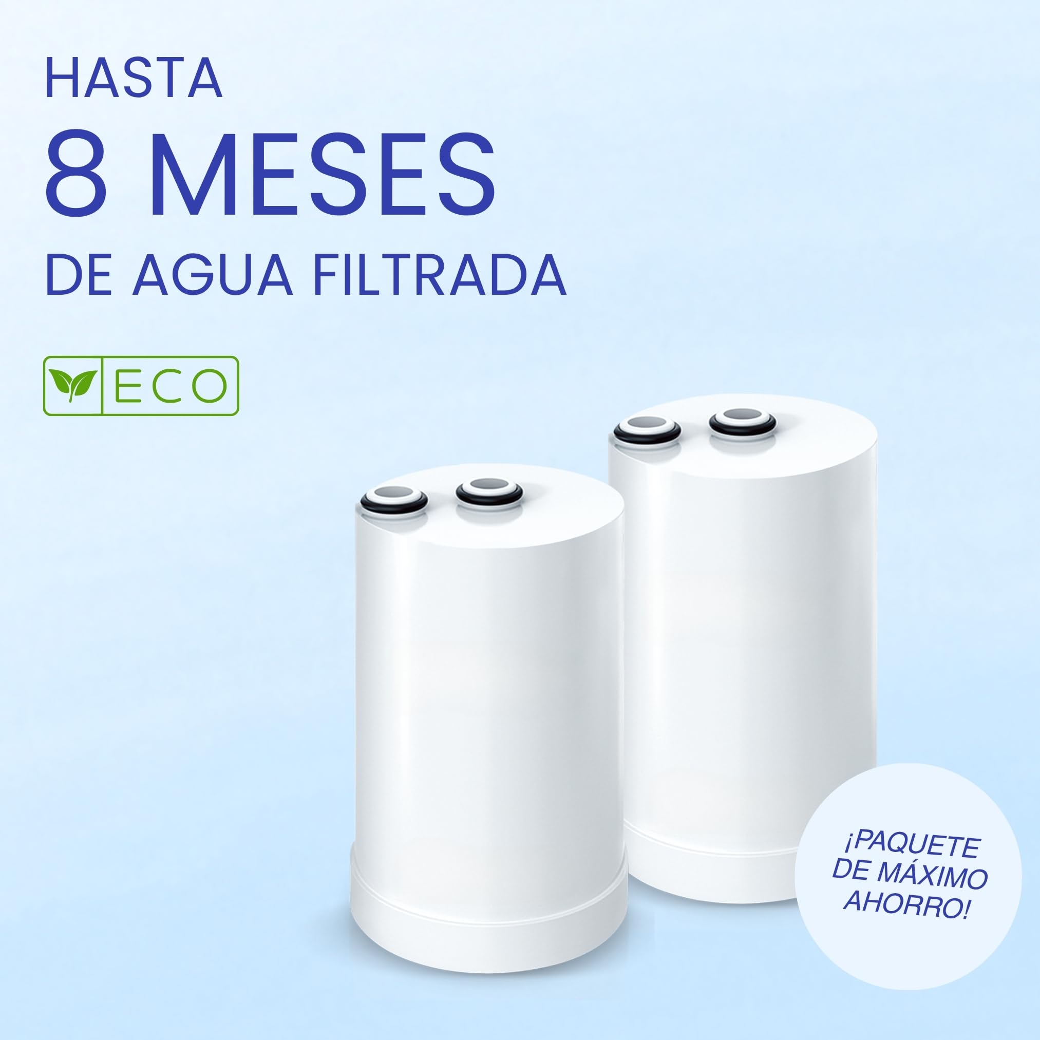 PURIT Filtros compatibles Brita On Tap (600 l/4 meses) Cartucho para Brita V-MF Reduce: cloro, PFAS, 99,99% de bacterias (2 unidades)