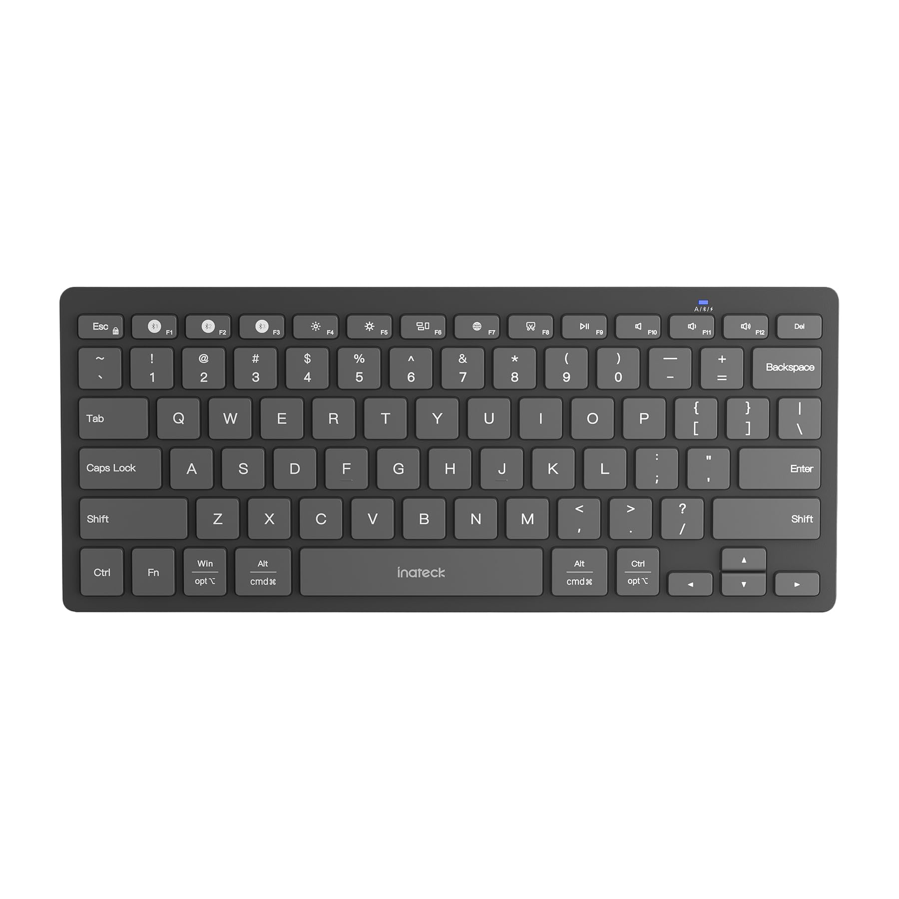 Inateck ultradünne Bluetooth-Tastatur, 3 Bluetooth Kanäle, ergonomisch