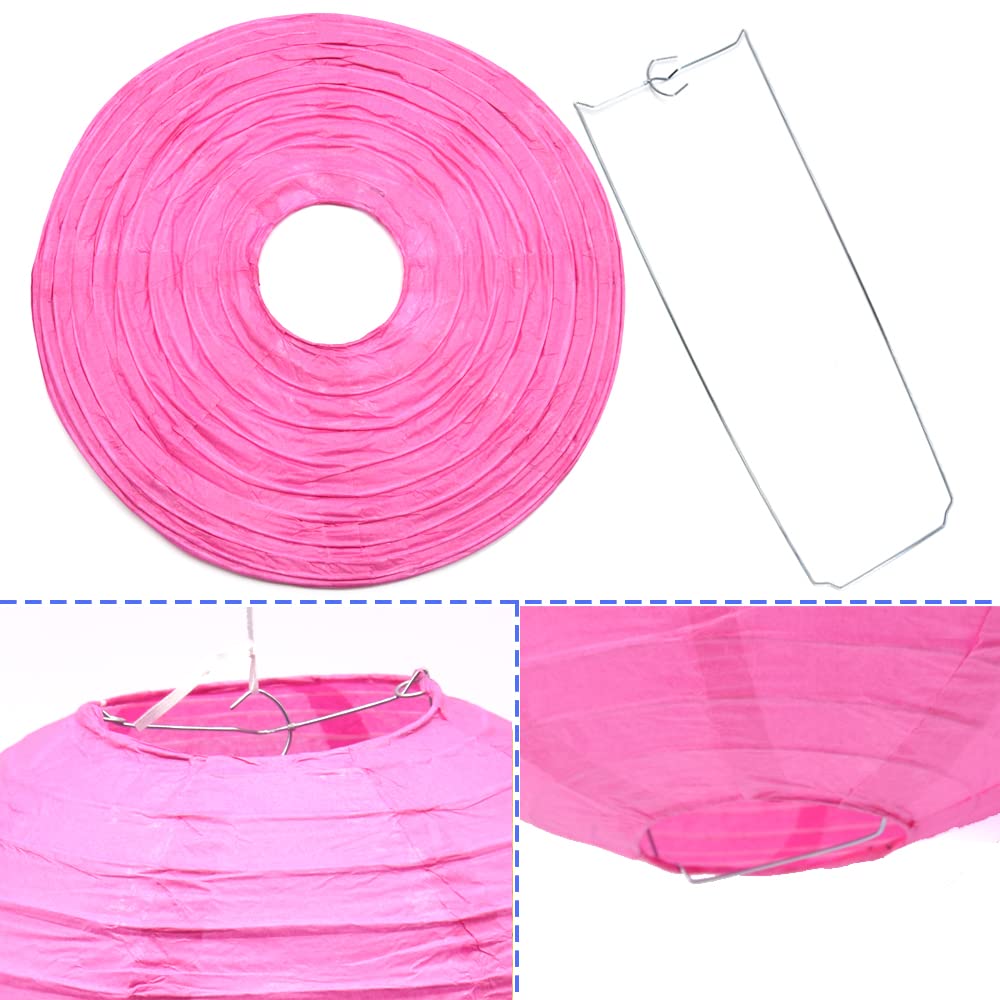 3 Lanterne Di Carta Bianche 12 Pollici - Decorazioni Appendibili Per Feste