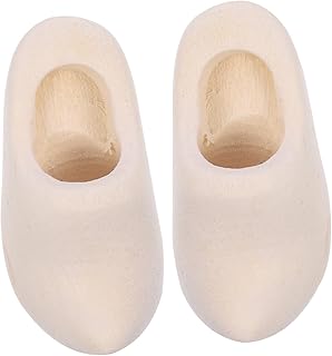 Uonlytech 1Pair Miniature Wooden Shoes Keychain Unfinished DIY Klompen for Doll House Decor for Craft Projects and Mini House Layouts