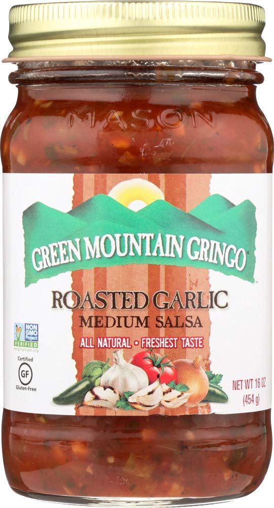Green Mountain Gringo Roasted Garlic Salsa (16 oz Jars) 2 Pack by Green Mountain Coffee
