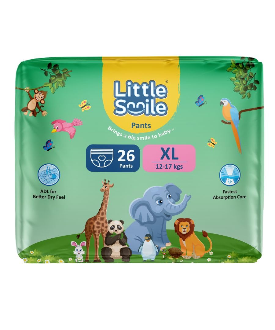 LITTLESMILE Baby Pants Extra Absorb Diapers - Extra Large -26 Pieces-image-32