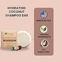 Vista 3 de Coconut & Argan Oil Shampoo Bar, Deep Moisturizing for Dry Damaged Hair. Hydrating & Nourishing Solid Shampoo for Curly, Coily & Color Treated Hair