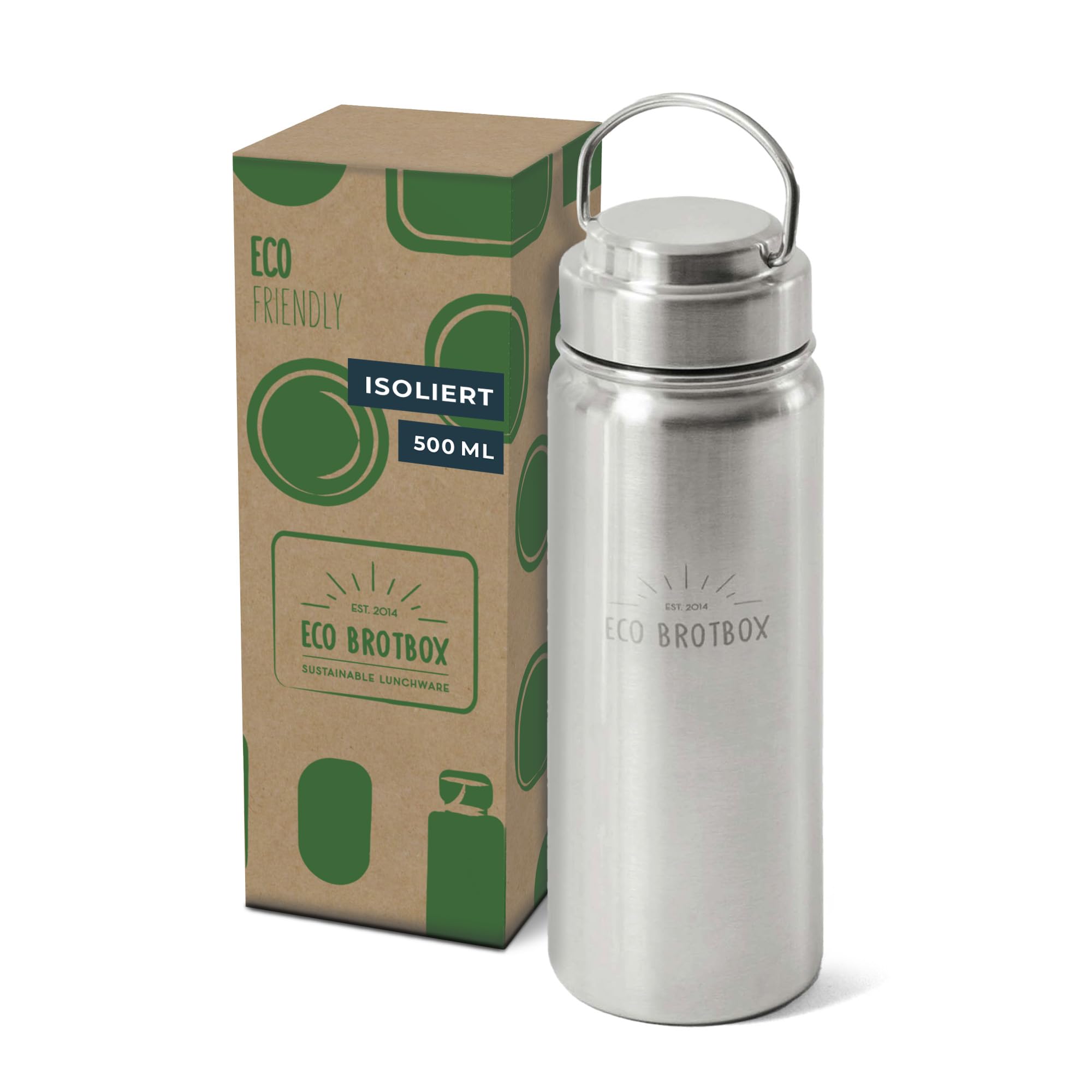 Yin - Thermobecher Auslaufsicher und Spülmaschinenfest aus Edelstahl - Kaffeebecher to go mit Deckel - Isolierbecher Classic Edition - 500ml