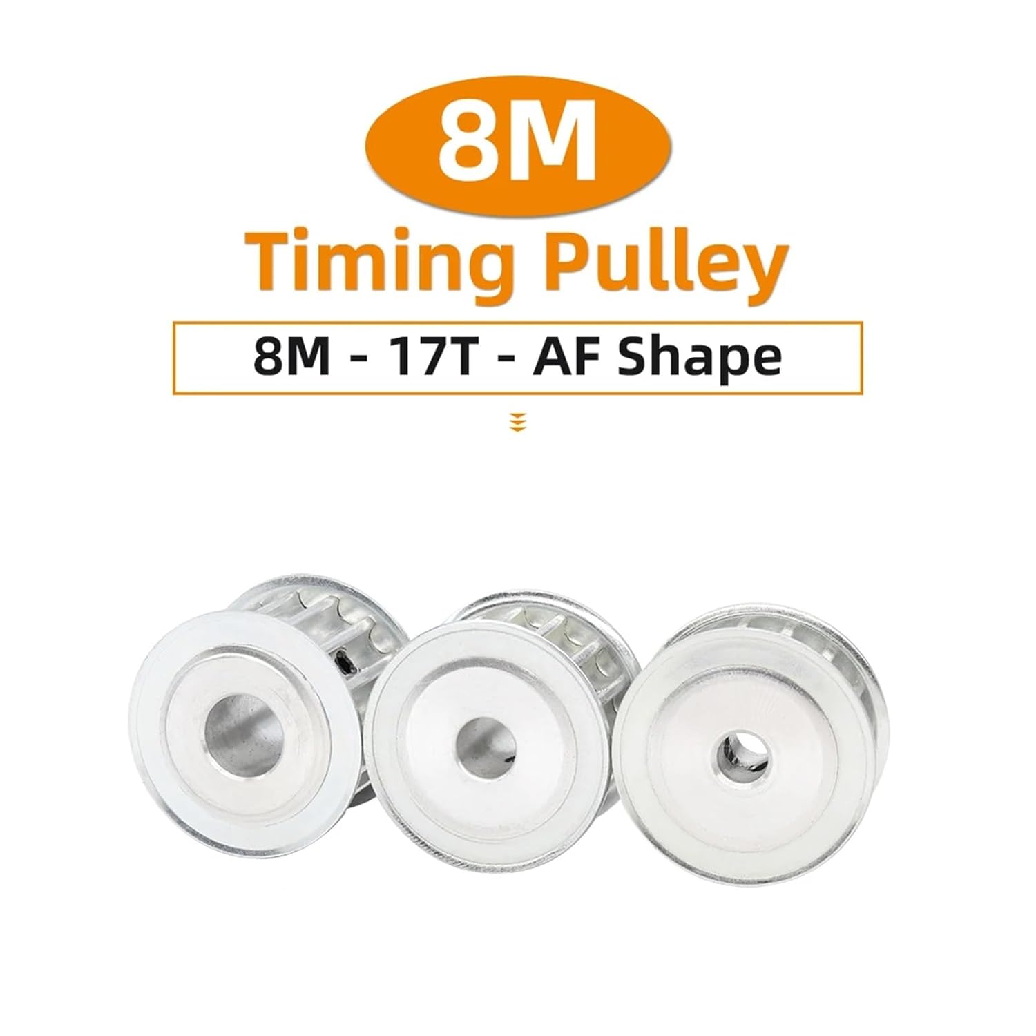 Timing Pulley 8M17T Pitch 8 Mm Circle-arc Tooth Both Side Flat Alloy Wheels Bore 8-20 Belt Width 15/20/25/30/40 8M 17Teeth(24x8x3.3mm,15mm)