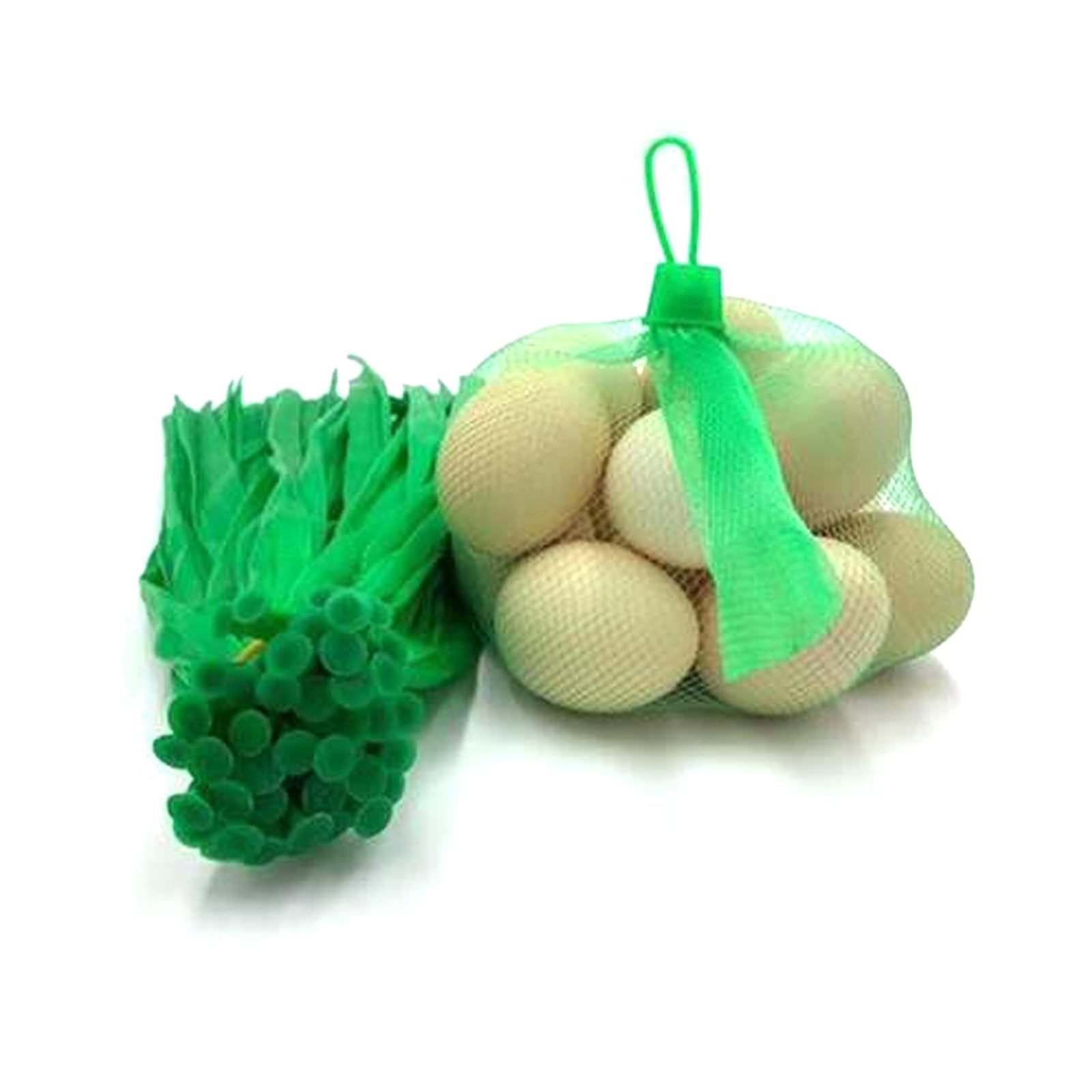 Molyorch 100 Pièces Sac en Filet Réutilisable pour Fruits Noix Épicerie et Légumes Vert