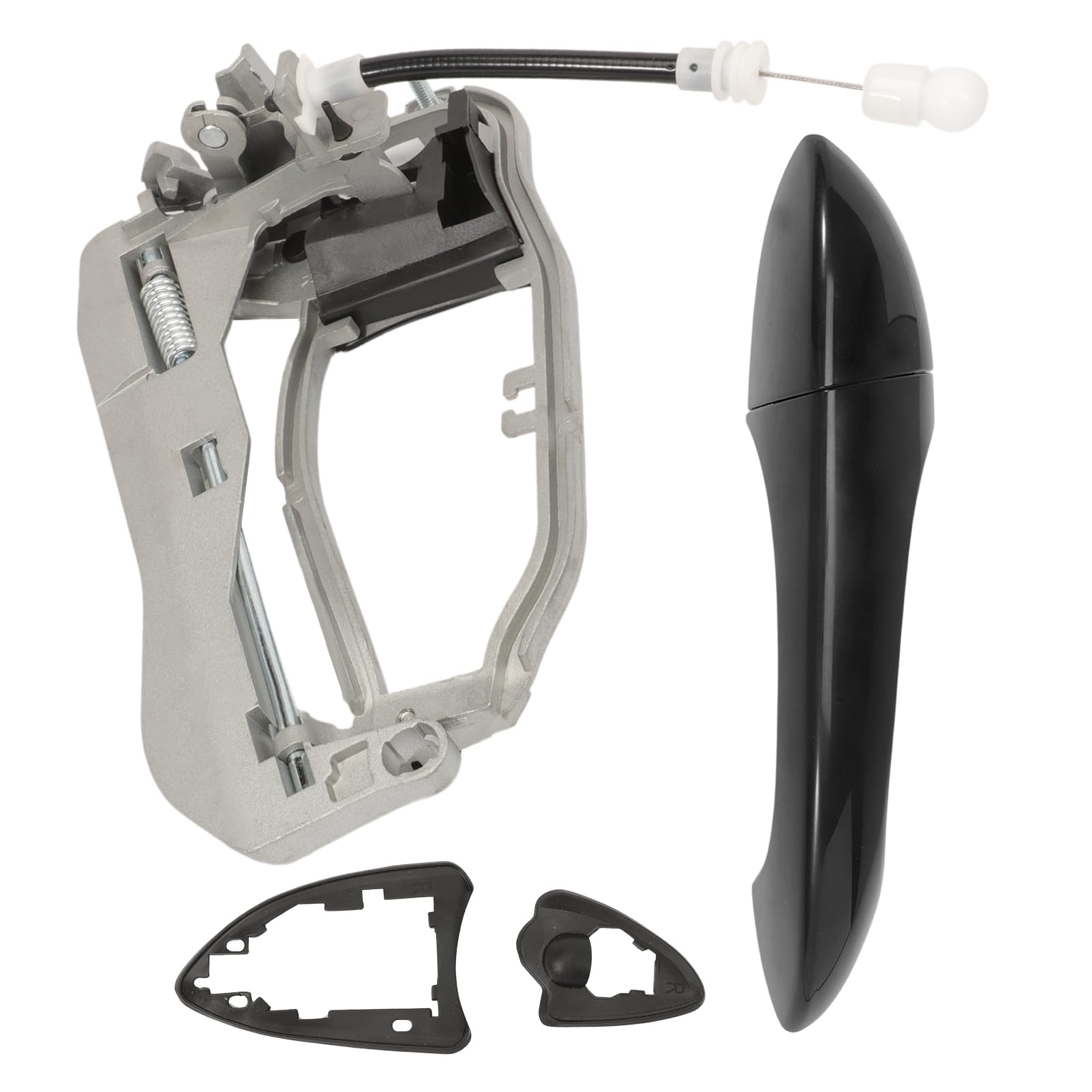 Mecanismo de tirador de puerta exterior compatible con X5 E53 (1999-2006) delantero derecho (lado del pasajero) negro 8 cm de ancho