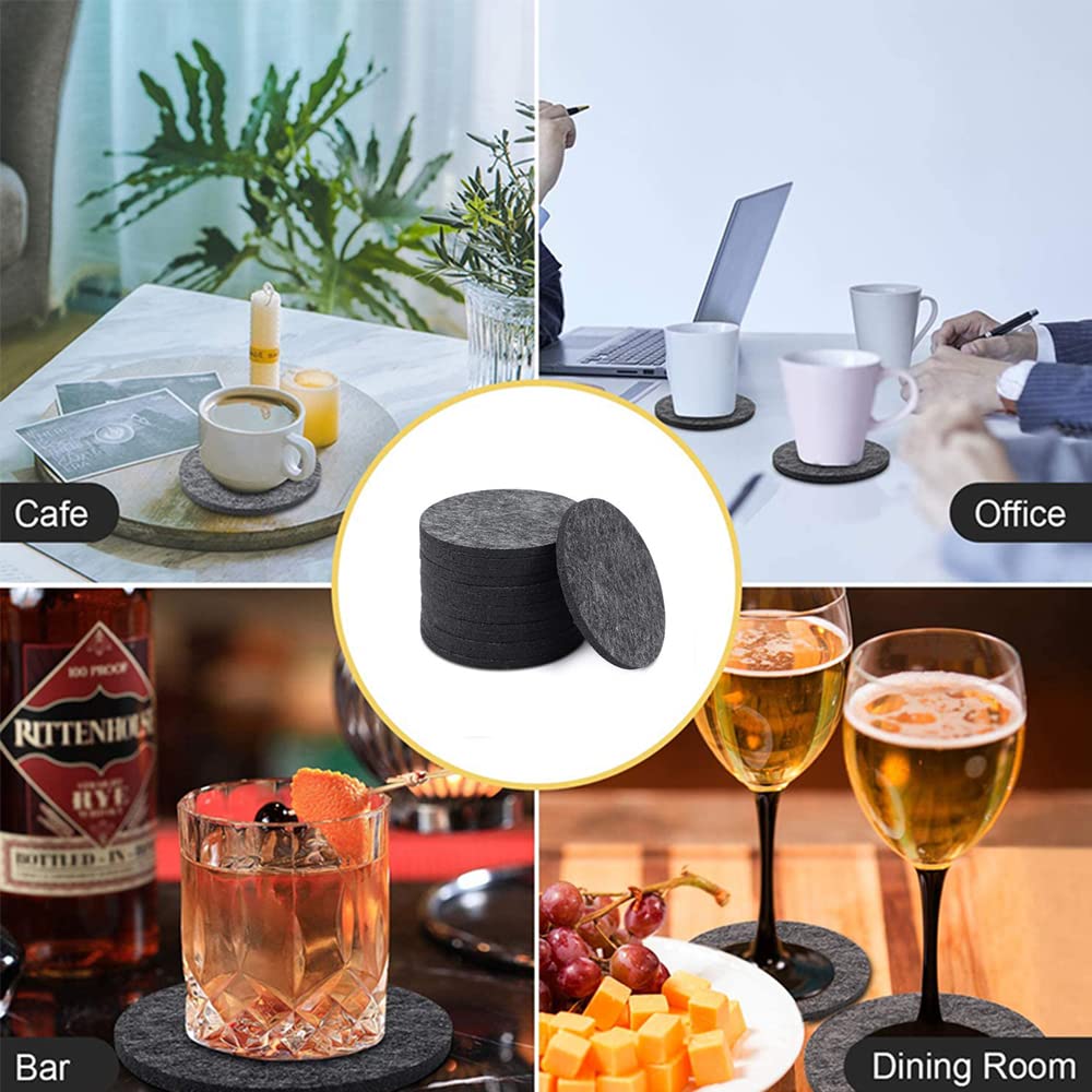 20 stuks vilten onderzetters rond, vilten onderzetters voor glazen, tafelonderzetters, borden, glazen onderzetters, bierdeksel voor keukengerei, woningaccessoires, decoratie woonkamer
