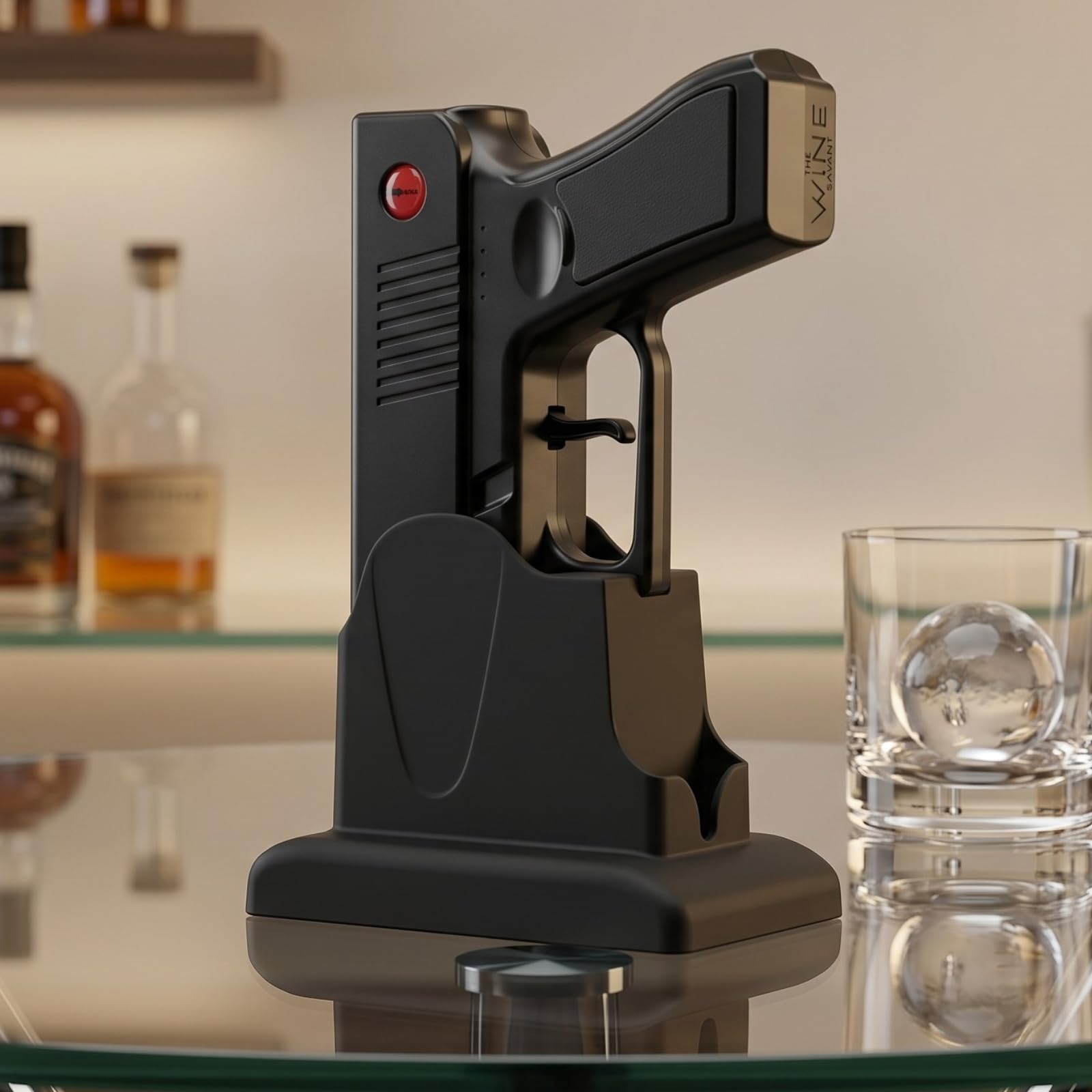 Tire-bouchon électrique pour bouteille de vin – Batterie sans fil rechargeable – Ouverture automatique du vin – Extracteur de liège électronique multifonction – Cadeau pour amateurs de pistolets et