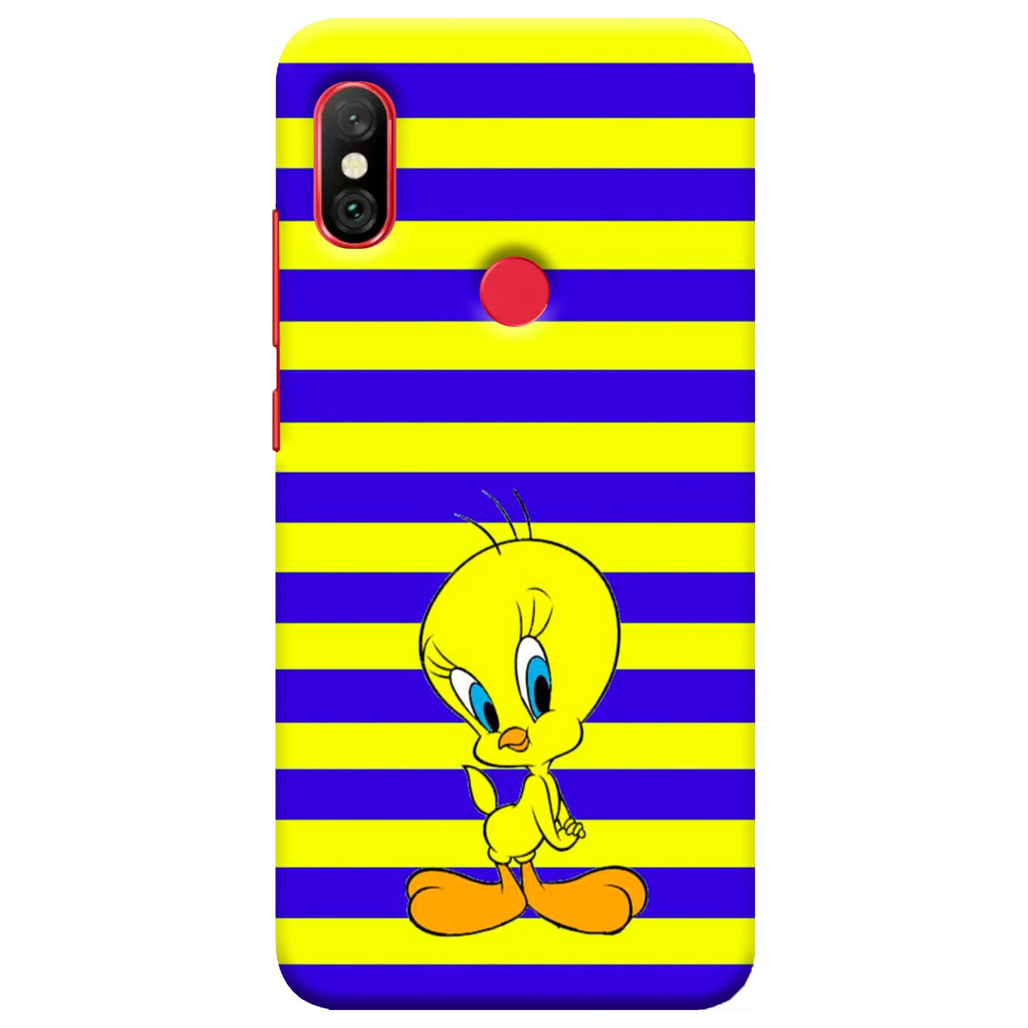 PrintLine Redmi Note 6 Pro Back Cover Design Pattern Hard Printed Lightweight Slim Case (Tweety Bird Design)
