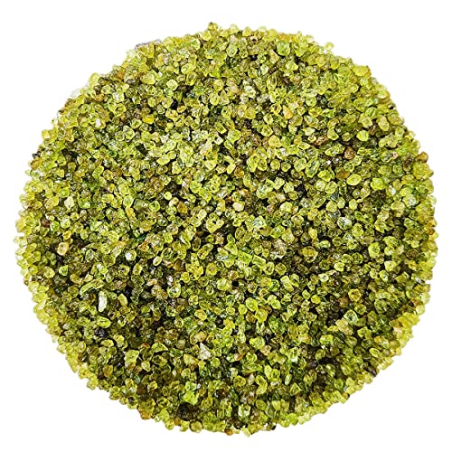 Image of Healing Crystal Chips for Vastu Natural Peridot Chips Stone 50 Gm Peridot Crystal Stone Chips Dust Raw Rough Stone for Reiki Healing Meditation