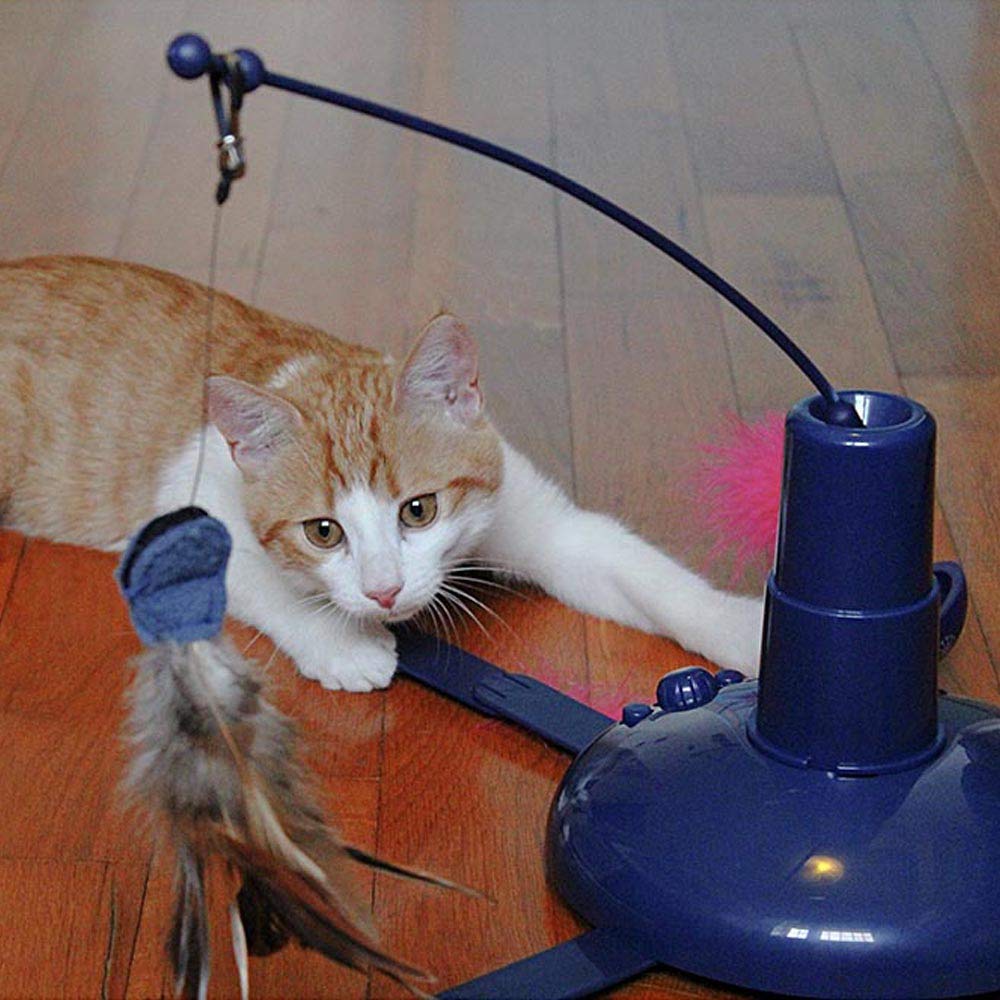 Ferplast Gioco per Gatti RAPTOR, Gioco Gatto Elettronico ed Automatico, Giocattolo Interattivo con Varie Velocità, Ø 48 x 34 cm