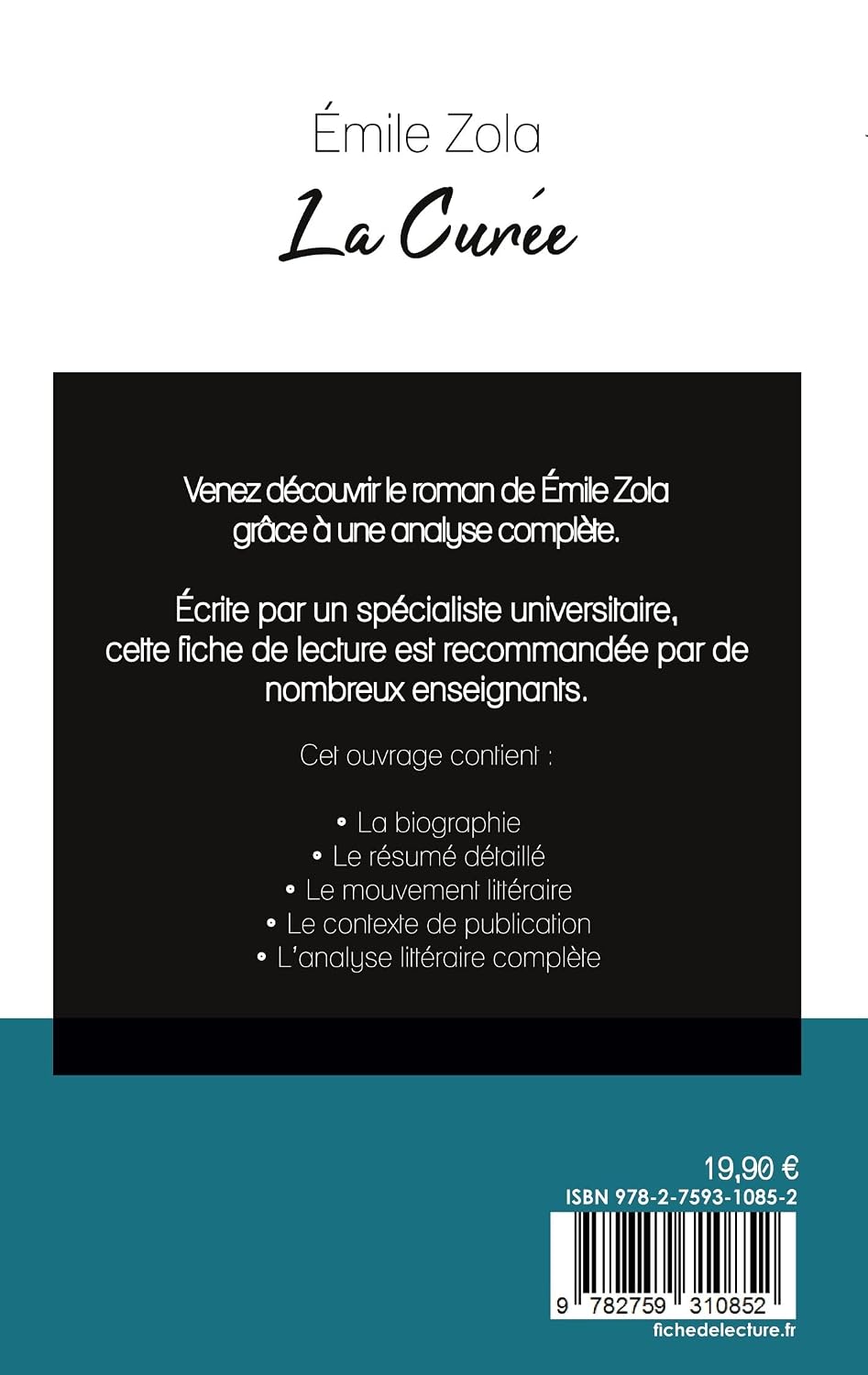 La Curée de Émile Zola (fiche de lecture et analyse complète de l'oeuvre) (French Edition)