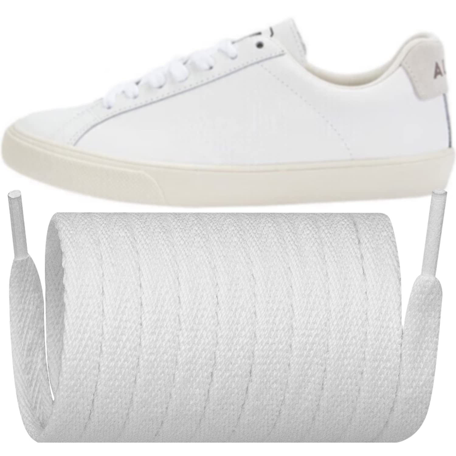 EndotoShoelaces Replacement Flat Laces for VEJA Esplar/Campo/V-10/V-12/V-15/Rio Branco/SDU/Urca/Minotaur/Venturi/Nova Shoes
