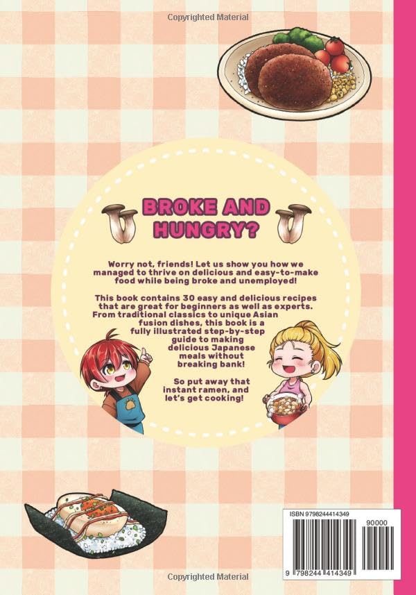 Broke-Ass Cookbook - Japanese-ish food on a Budget: An anime-style fully illustrated cooking manual (Amazon STANDARD Ink Edition) image 3