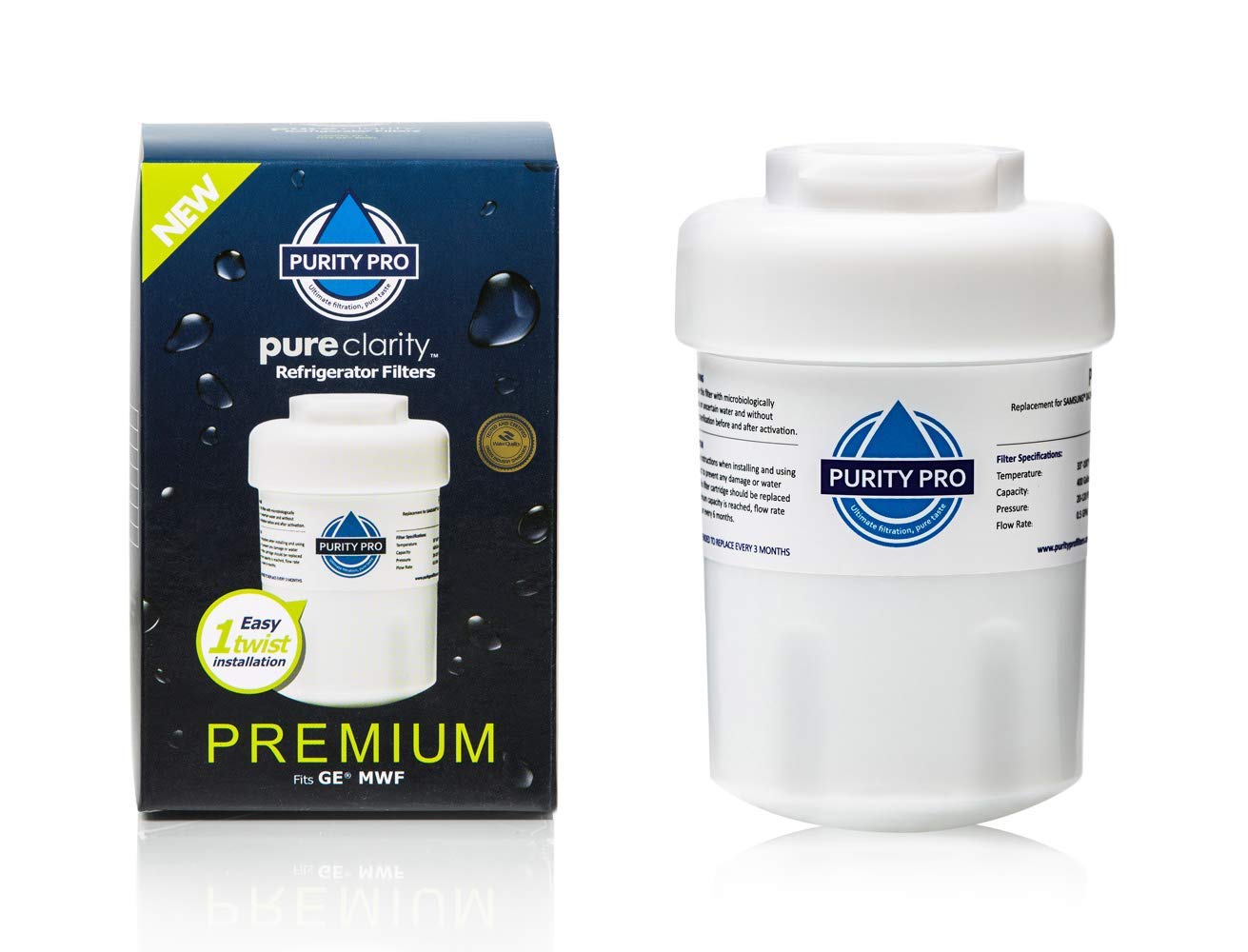 Replacemnt MWF Filtre à Eau - PF03 - Purity Pro Purity Pro PF03 Replacement Filter for GE MWF, Smart Water MWFP