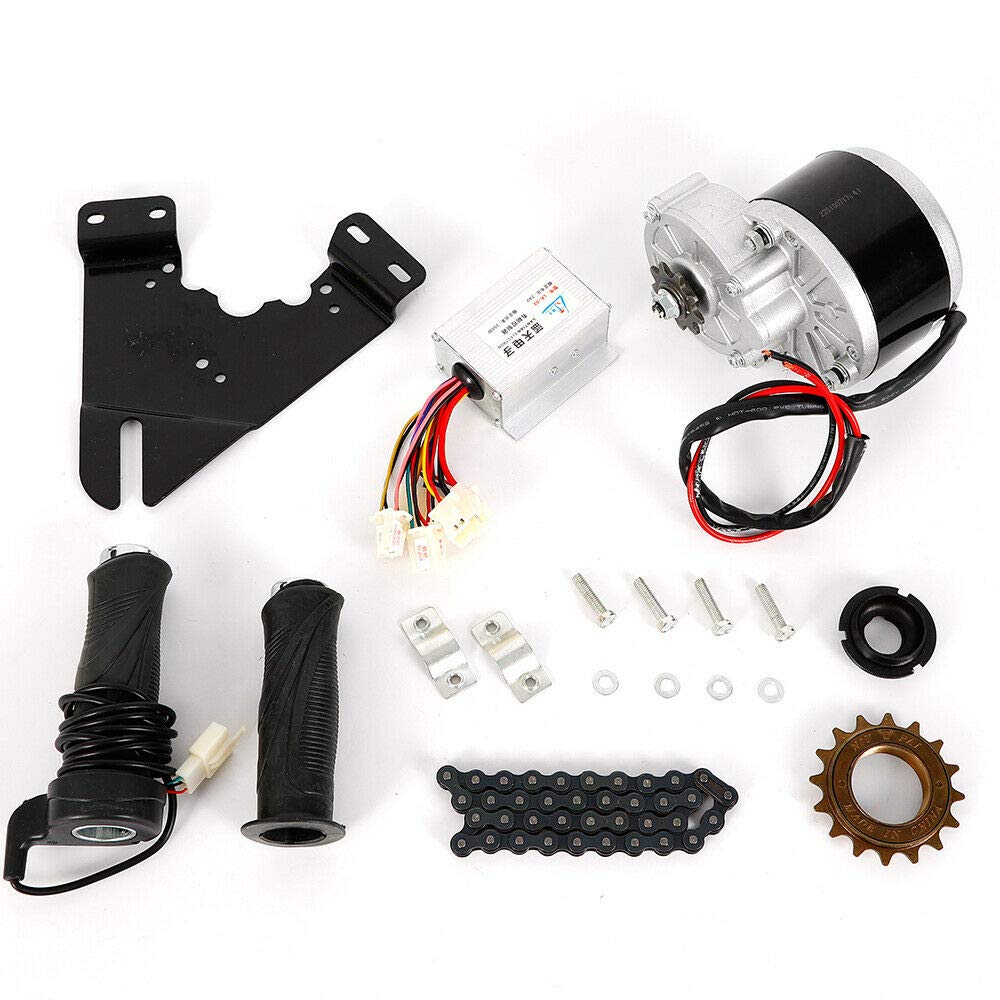 GMSLuu 250W 24V Electric Conversion Kit Electric Bicycle Hub Motor Kit Electric Bike Drive Motor Kit for Common Bicycle Use Spoke Sprocket Right Chain Drive Customized
