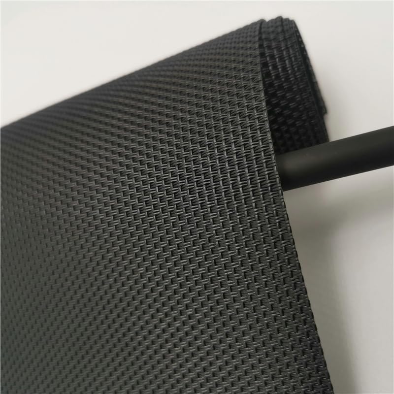 Tela impermeable Teslin PVC transpirable para bricolaje, para sillón reclinable de playa, oficina, tela para exterior (Negro, 2.0Mx1.7M)