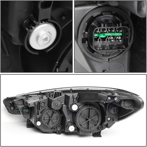 Miniatura 7 de Auto Dynasty KI2503170 - Lámpara para faros delanteros con proyector lateral derecho estilo OE compatible con Forte 5 Koup 14-16