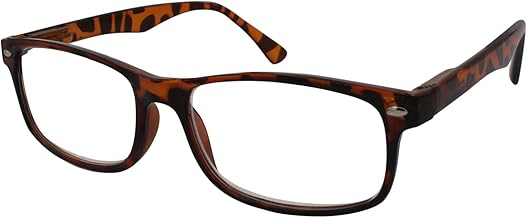 TBOC Occhiali da Lettura - Montatura Fashion Leggeri Quadrati da Vicino per Computer Donna Uomo Unisex Aste con Cerniere con Molla