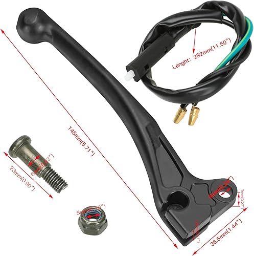 Miniatura 2 de YOXUFA Palanca de freno trasera derecha izquierda universal para GY6 49cc 50cc 125cc 150cc 139QMB 157QMJ TaoTao IceBear Peace Sports SSR Roketa