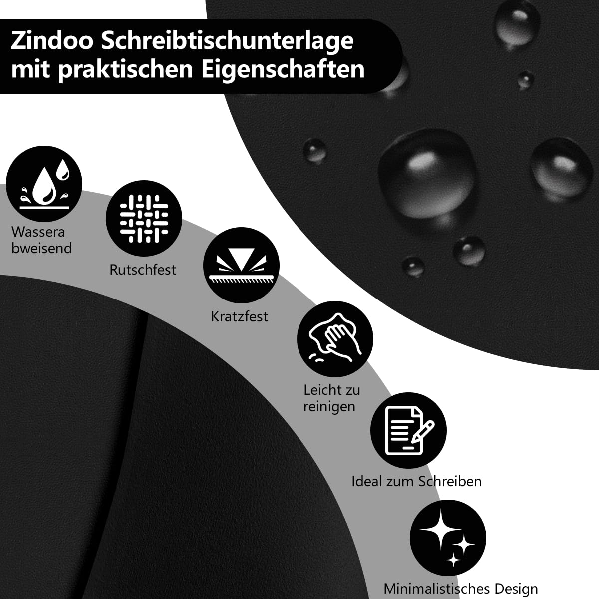 Zindoo Sottomano nero 120 x 60 cm