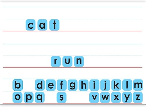 Smart Poly Touch-Stik Phonics Tiles & Mat, Fun with Letters Set, 104 Tiles