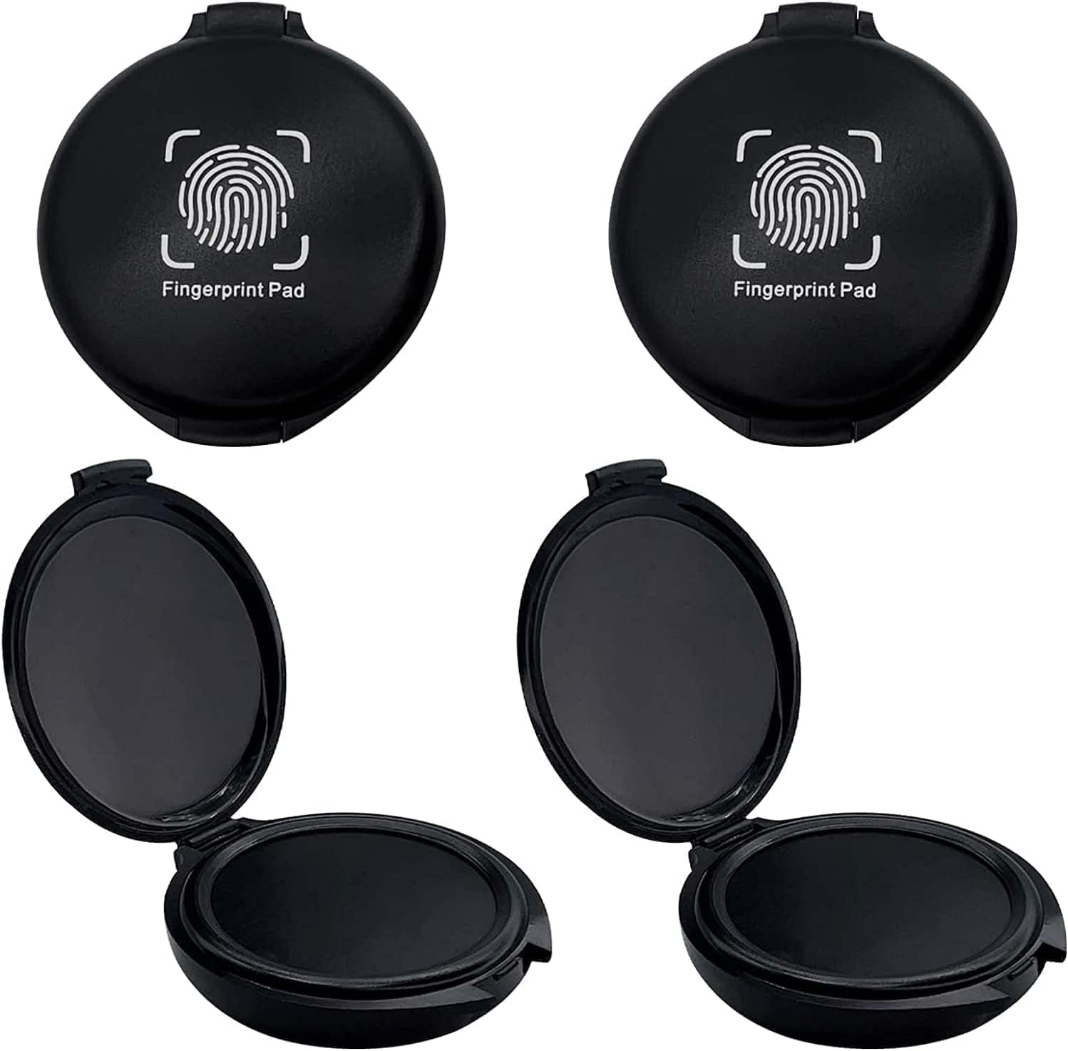 keepsweat Fingerprint Ink Pad 2 Pack Black Thumbprint Ink Pad for Notary Supplies Mini Fingerprint Kit for Identification Security ID Fingerprint Cards Law Enforcement Fingerprint Office Contract Use