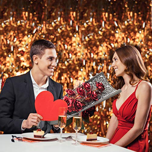24K Roses Bouquet Artificial Flower Unique Gifts Valentine's Day, Mother's Day, Thanksgiving, Birthday, Anniversary, Supplies (Red) #TOP3