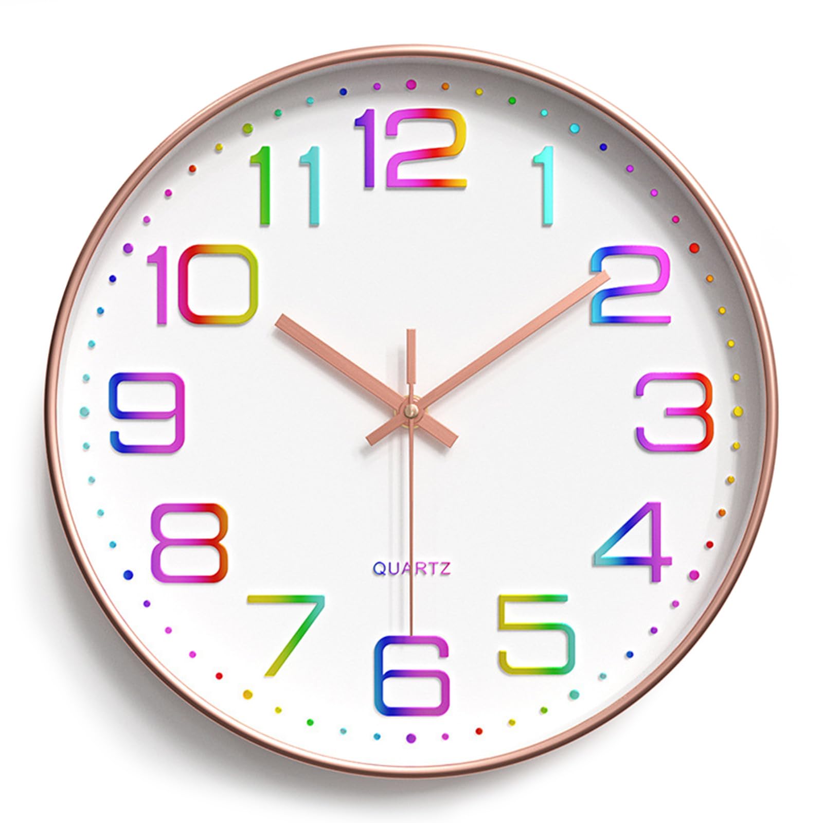 30cm Reloj de Pared, Movimiento de Cuarzo Silencioso, Relojes de Pared Decorativo Redondo, Números Fáciles de Leer, Reloj Pared para Salon, Cocina, Dormitorio, Oficina, Escuela