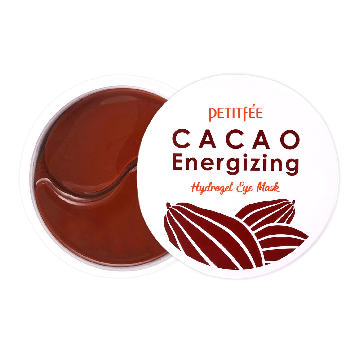 PetitfeeCacao Energizing Hydrogel Eye Mask 60ea (30pairs) - Nourishing Eye Patch with Cacao Seed Butter, Brazil Nut, Pine Nut, Macadamia, Revitalizes Under Eyes, Cooling, Firming, Hydrating Eye Care