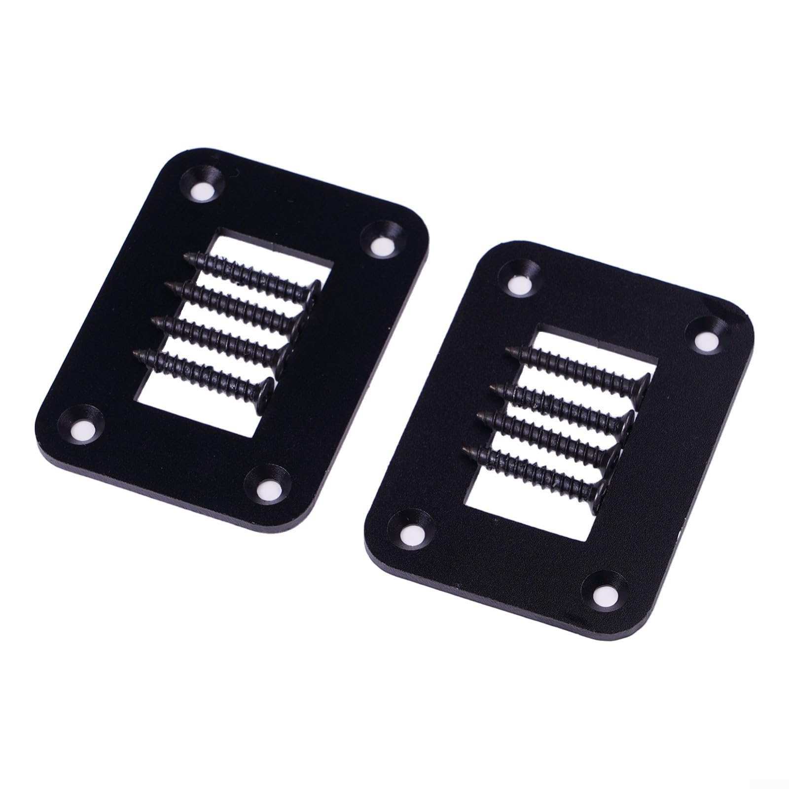 Way Rocker Switch Panel Gehäuse Halterung für Kippschalter, 50 x 68 mm, Metallkonstruktion, Schwarz (2 Pack mit Schrauben)