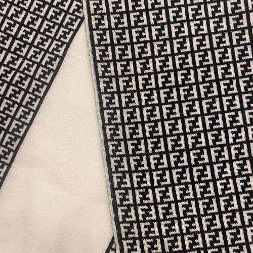Fendi Ff Print Nero And Bianco Knitted Wool Scarf Fxq056 #TOP1