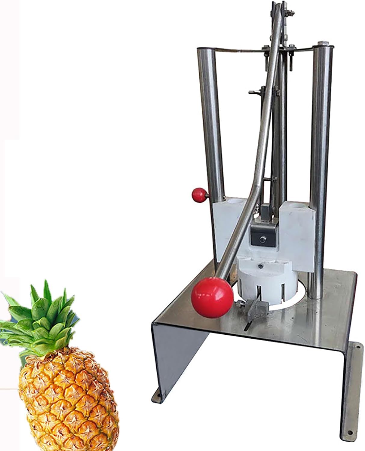 SBCGFY Pineapple Corer Machine, Stainless Steel Hand-Operated Peeler Cutter,For Quick Meat Removal, For Food Booths And Supermarkets
