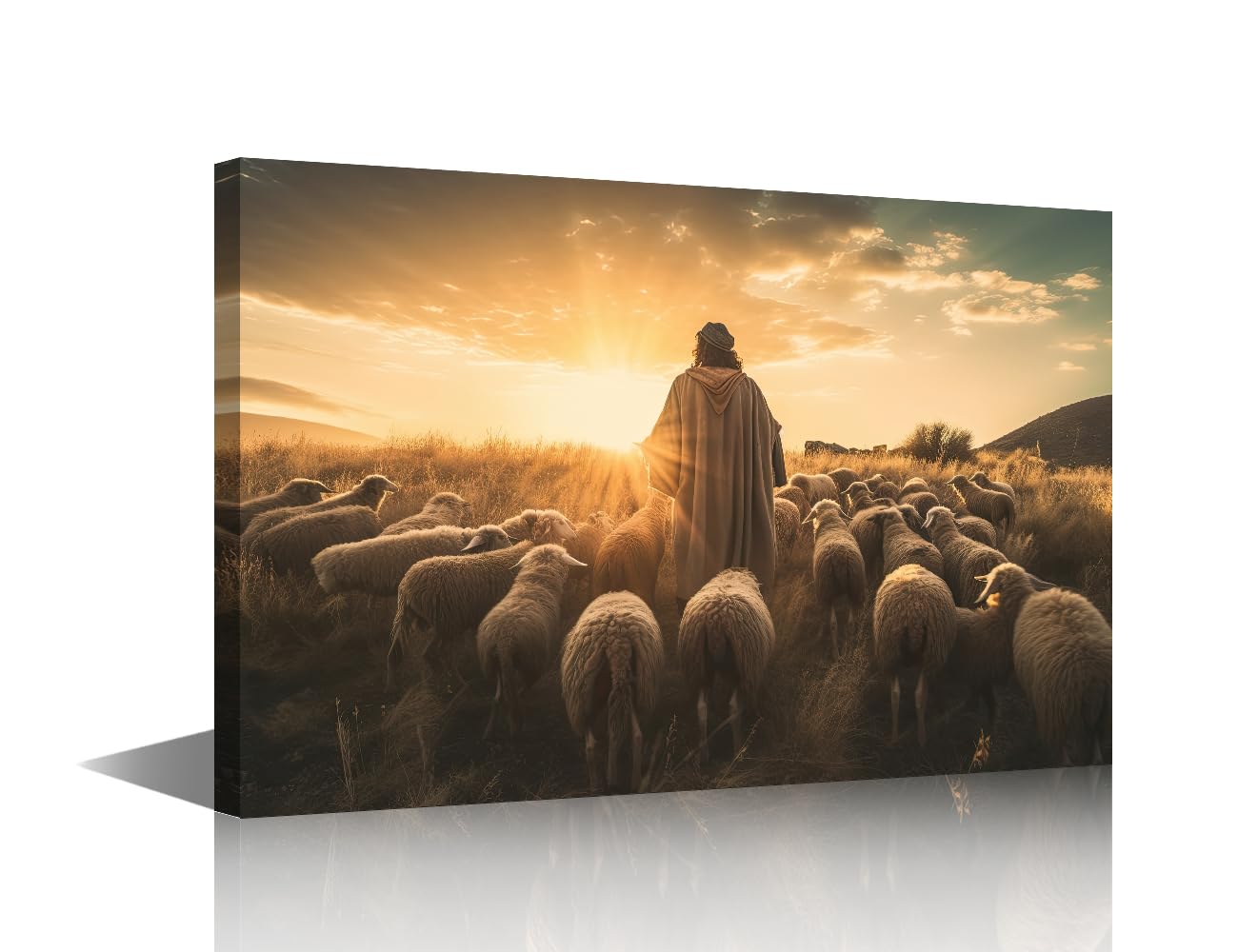 TISHIRON Lost Lamb Wall Art Jesus Prints Wall Art Lost Lamb Paintings for Wall Decorations Christian Wall Art Decor Modern Prints Wall Art Home Wall Decor Canvas Art Wall Decor for Bedroom 40x60cm