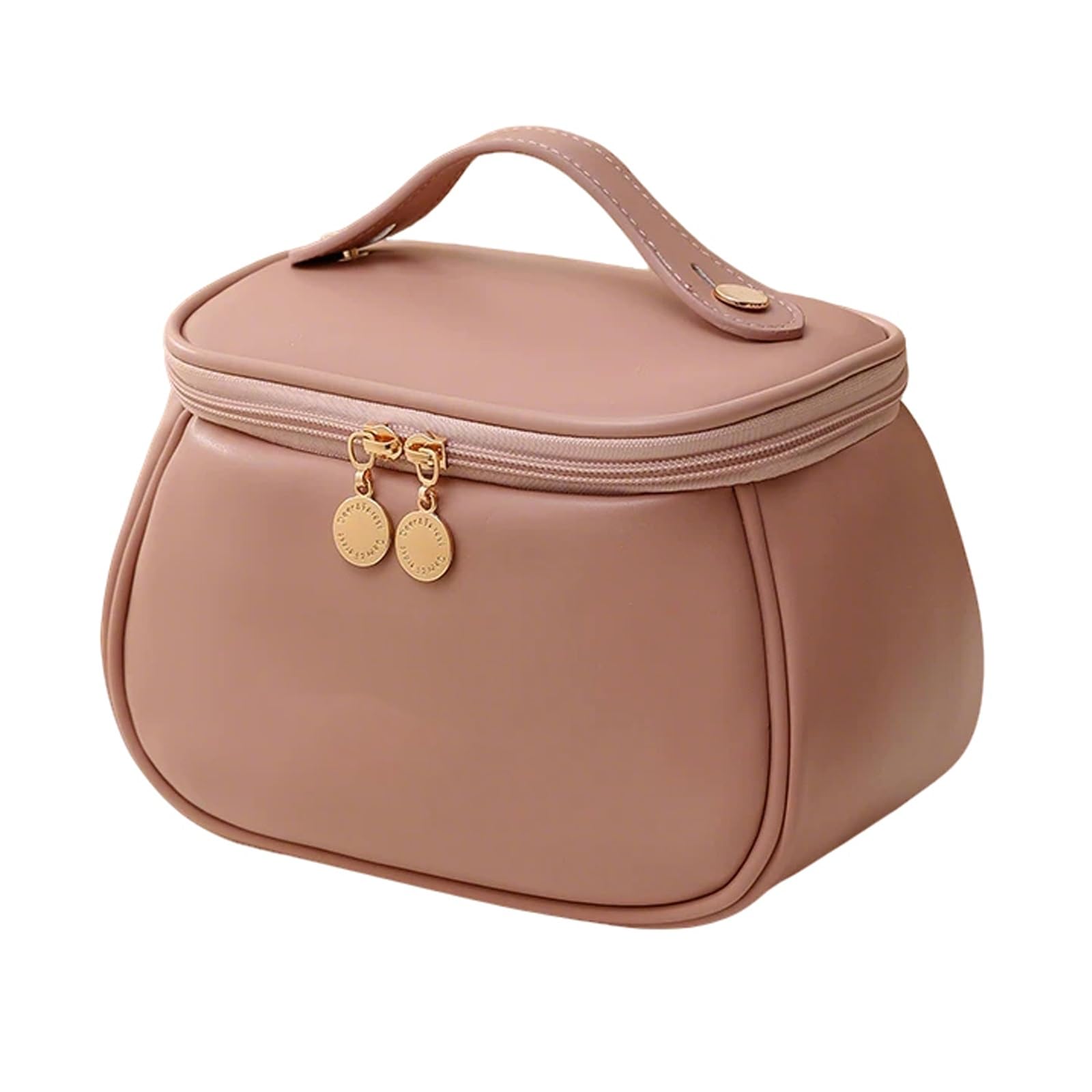 Beauty Case da Viaggio per Donna, Borsa da Toilette e Trousse Appendere, Ideale per Articoli Toilette, Accessori e Pennelli, Organizzazione Verticale, Struttura a Più Livelli(Pink)