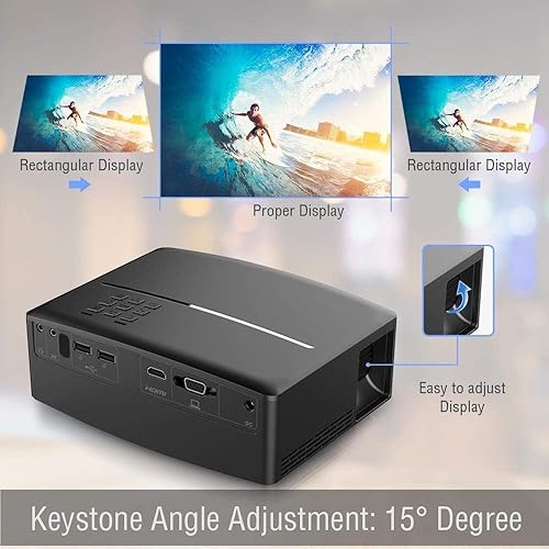 Miniatura 2 de Pyle Proyector de cine en casa multimedia portátil, LED HD 1080p con proyección del sistema de datos digitales por USB HDMI para películas de cine,