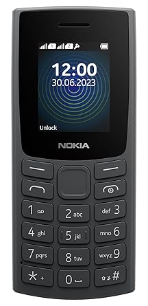 Nokia 110 with Built-in UPI App and Scan & Pay Feature, MP3 Player, Rear Camera, Long-Lasting Battery, and Voice Recorder | Charcoal - image, photos