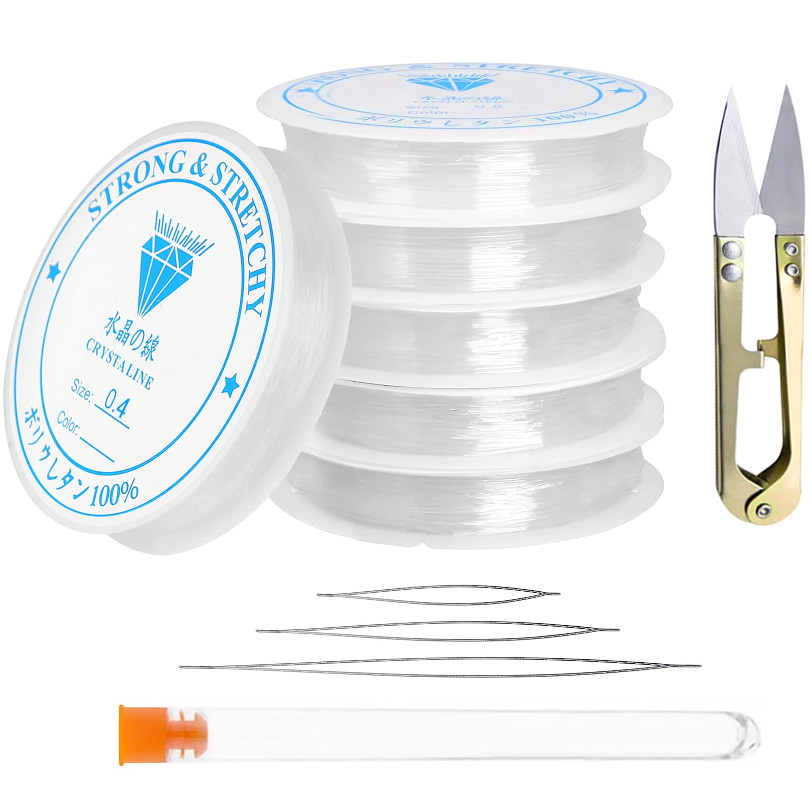 Cordoncino Elastico Per Bracciali Fai-da-te - 12 Rotoli Da 10m, 0.6mm, 12 Colori Vivaci - Foto 3