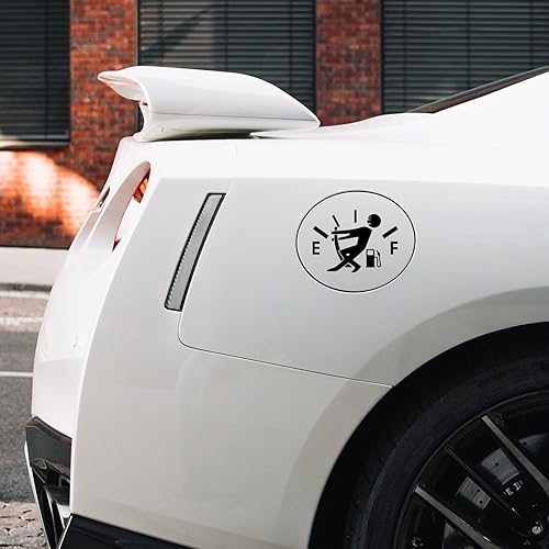 2 calcomanías divertidas para automóvil, de alto consumo de gas, calcomanías vacías para medidor de combustible, universales para automóviles, SUV,