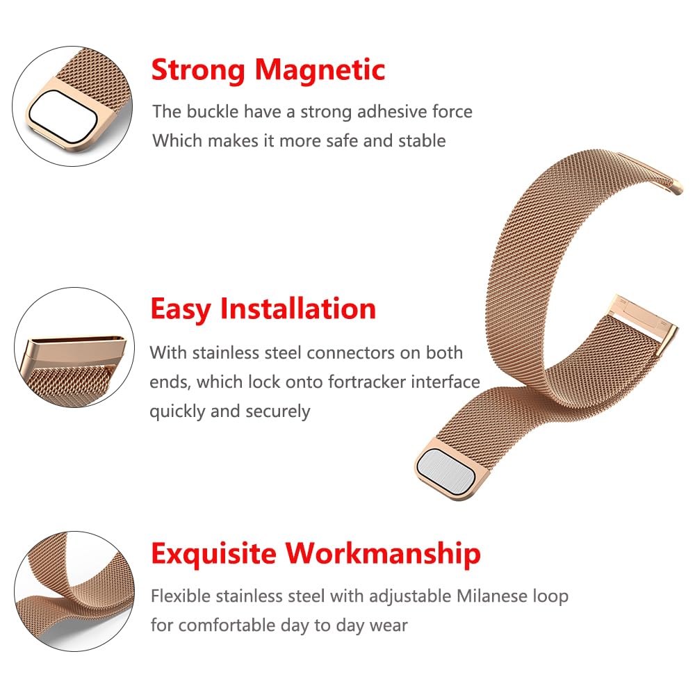 Moydolo Compatible with Fitbit Versa 3 Versa 4 Bands Women Men - Image 3