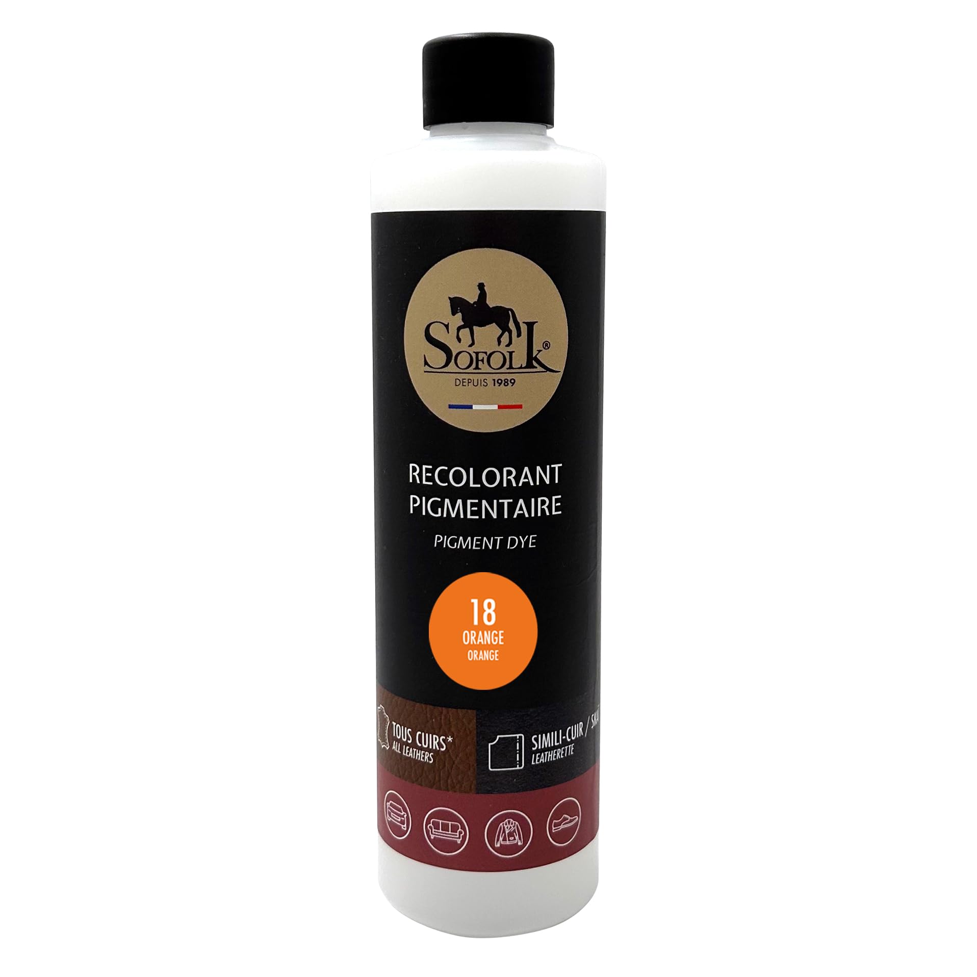 Sofolk - Pintura Cuero/Polipiel - Recoloración para cuero dañado, rayado, arañado, descolorido - Volante de coche, asiento de coche, sofá, zapatos - 125ml - 00-WHITE — view 20