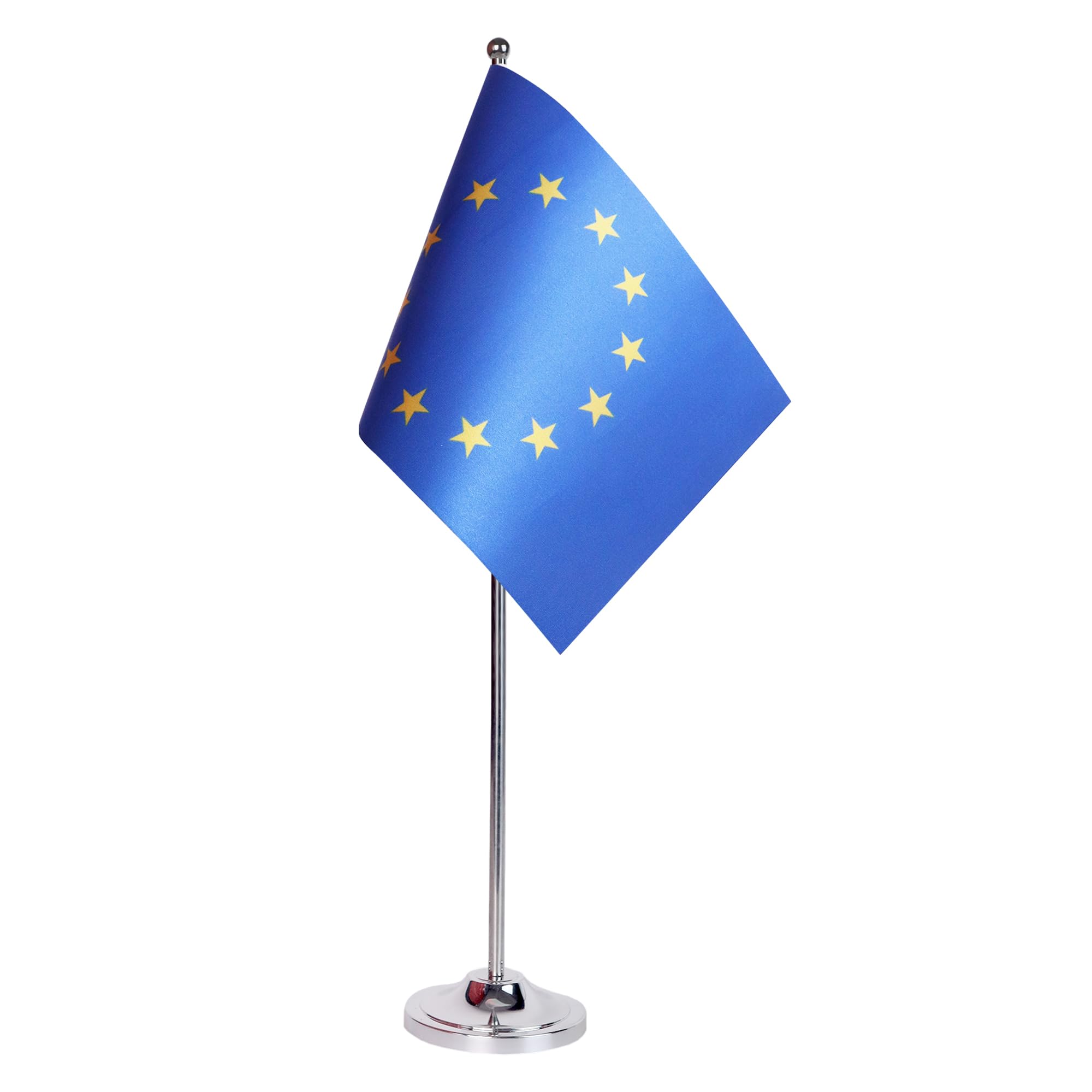 AZ FLAG Bandiera Da Tavolo Europa 22x15cm Raso Unione Europea Ue