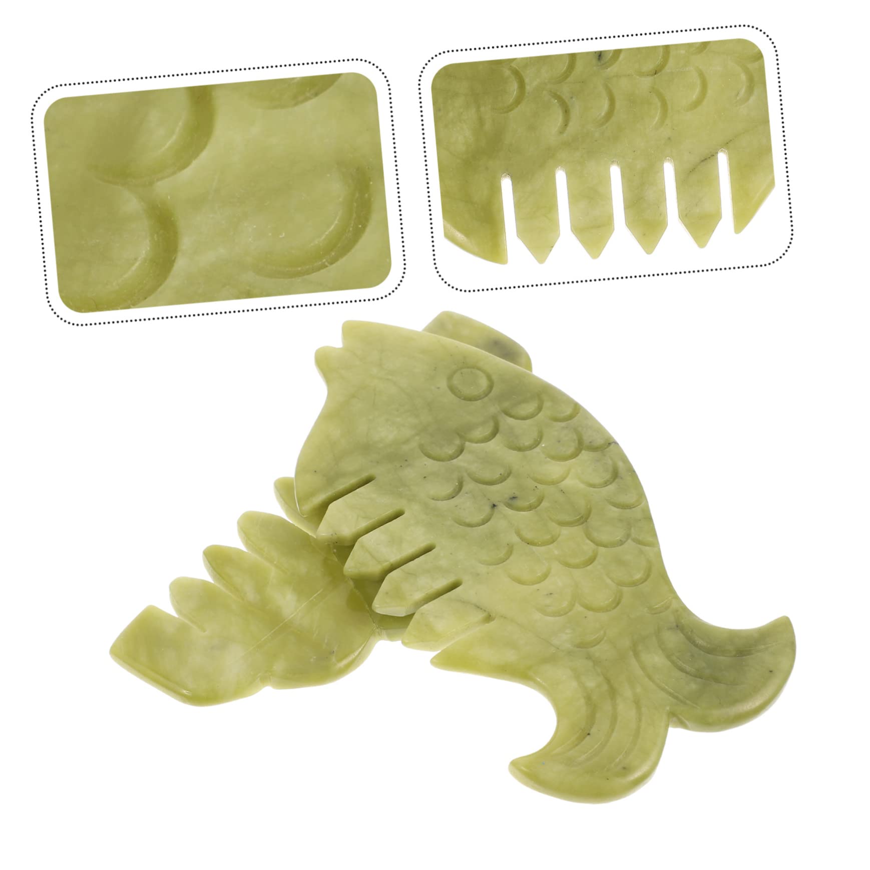 Healeved Faszienkamm 6 Stk Jade Kamm Guasha-massage-tools Massagekamm Für Den Kopf Guascha Guscha Horn-schabbrett Kopfhautmassagegeräte Für Grünes Haar Planke Iastm-tool Xiuyu Anti-falten Kratzstock