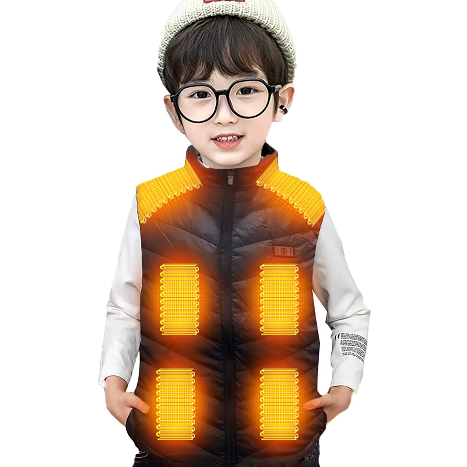 Genérico Chaleco Calefactable para Niños Chaqueta Impermeable Chaqueta Softshell con Calefaccion USB Chaqueta Termica de Invierno Abrigo Calefactable Lavable para Esqui Trekking Montaña
